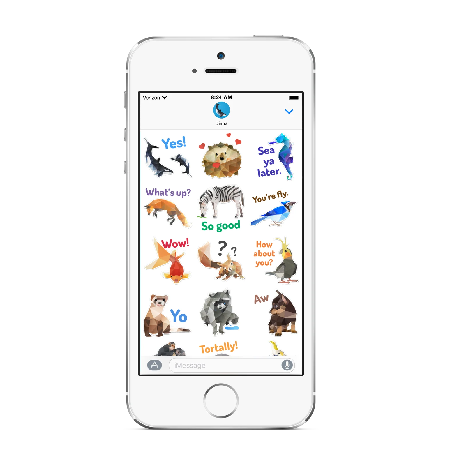 Diana’s Animals stickers — original project detail 2