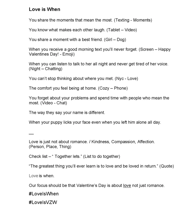 Love is when — original project detail 6