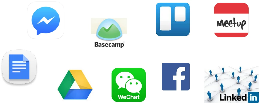 Collaboration tools used by Rutgers students during the research phase